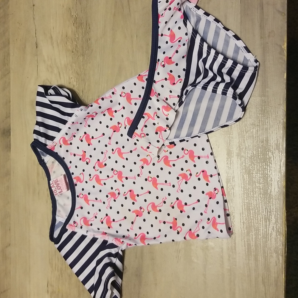 Flamingo tankini swimsuit